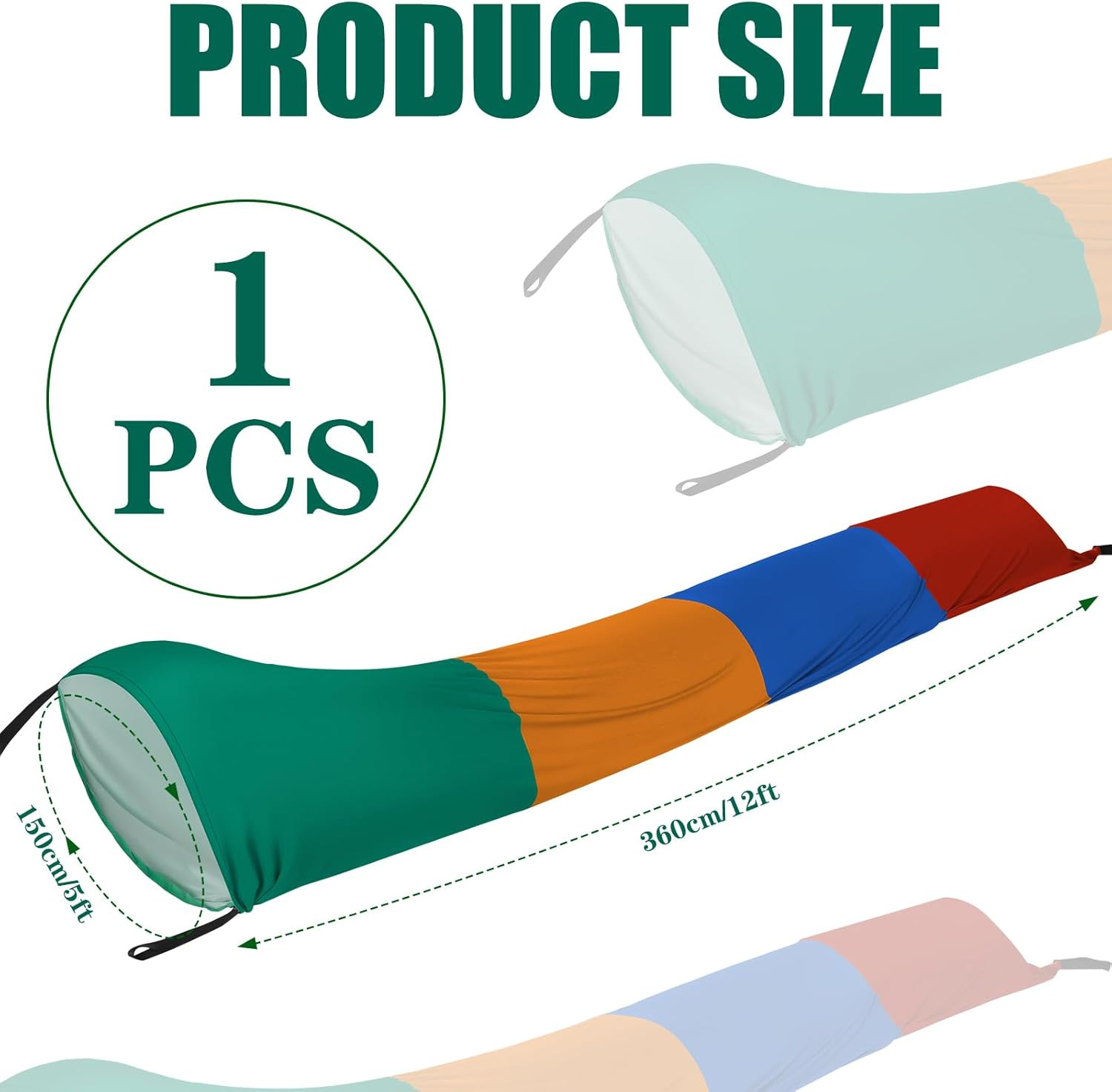 12 Ft Sensory Tunnel Crawl Resistance Tube for Calm Sensory Tent Compression Tub