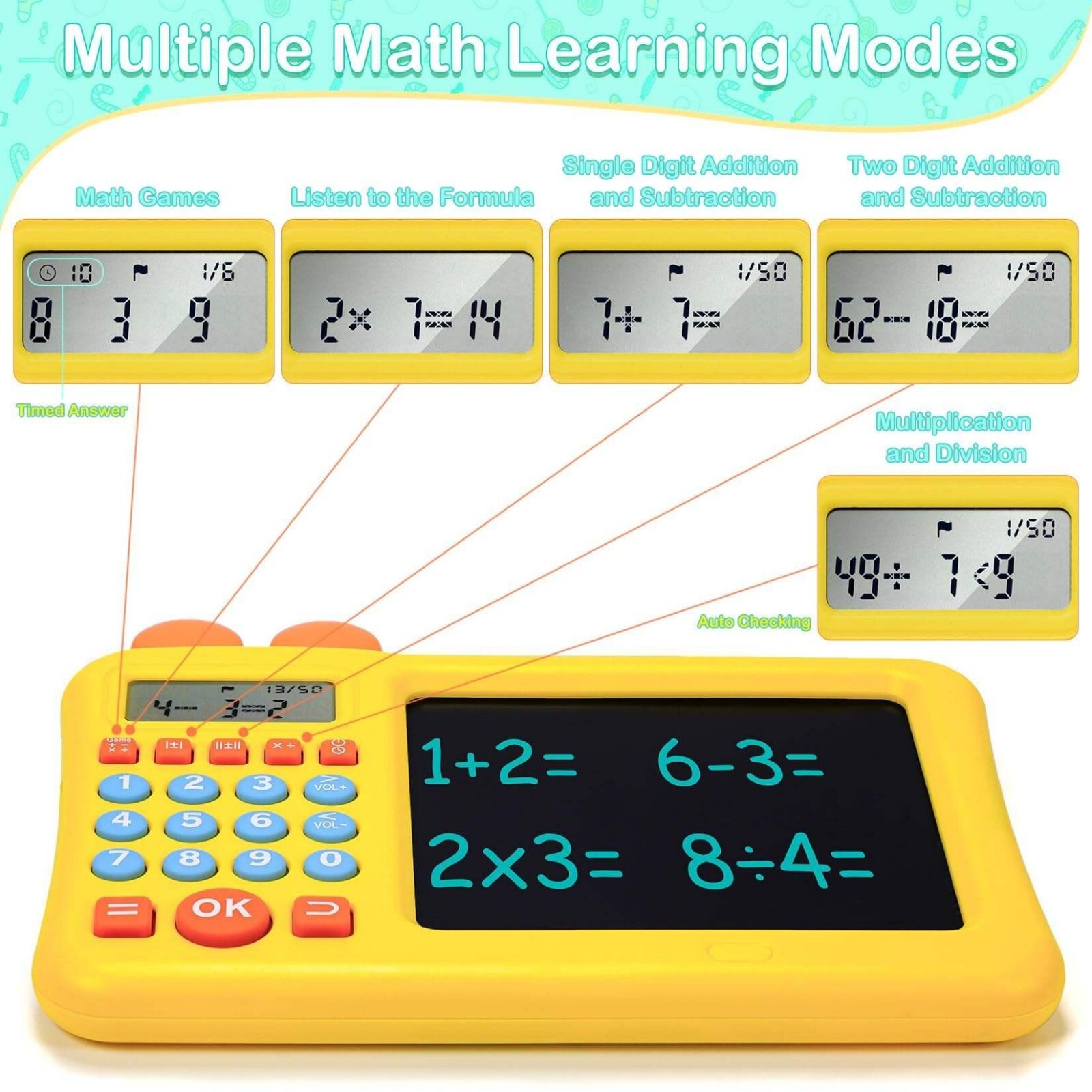 Interactive Electronic Math Game with Sketch Pad Educational Math Learning Games