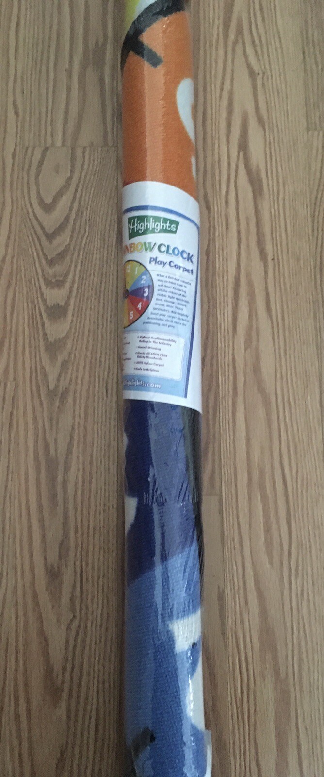 Kids Rare Rainbow Clock Learning To Tell Time Play Carpet From Highlights