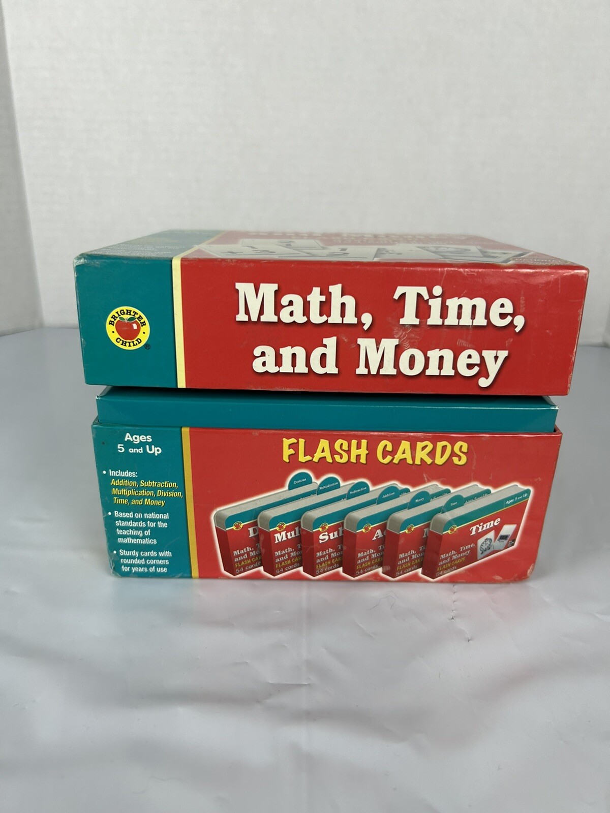 Brighter Child Flash Cards Math Time and Money Teachers Home School