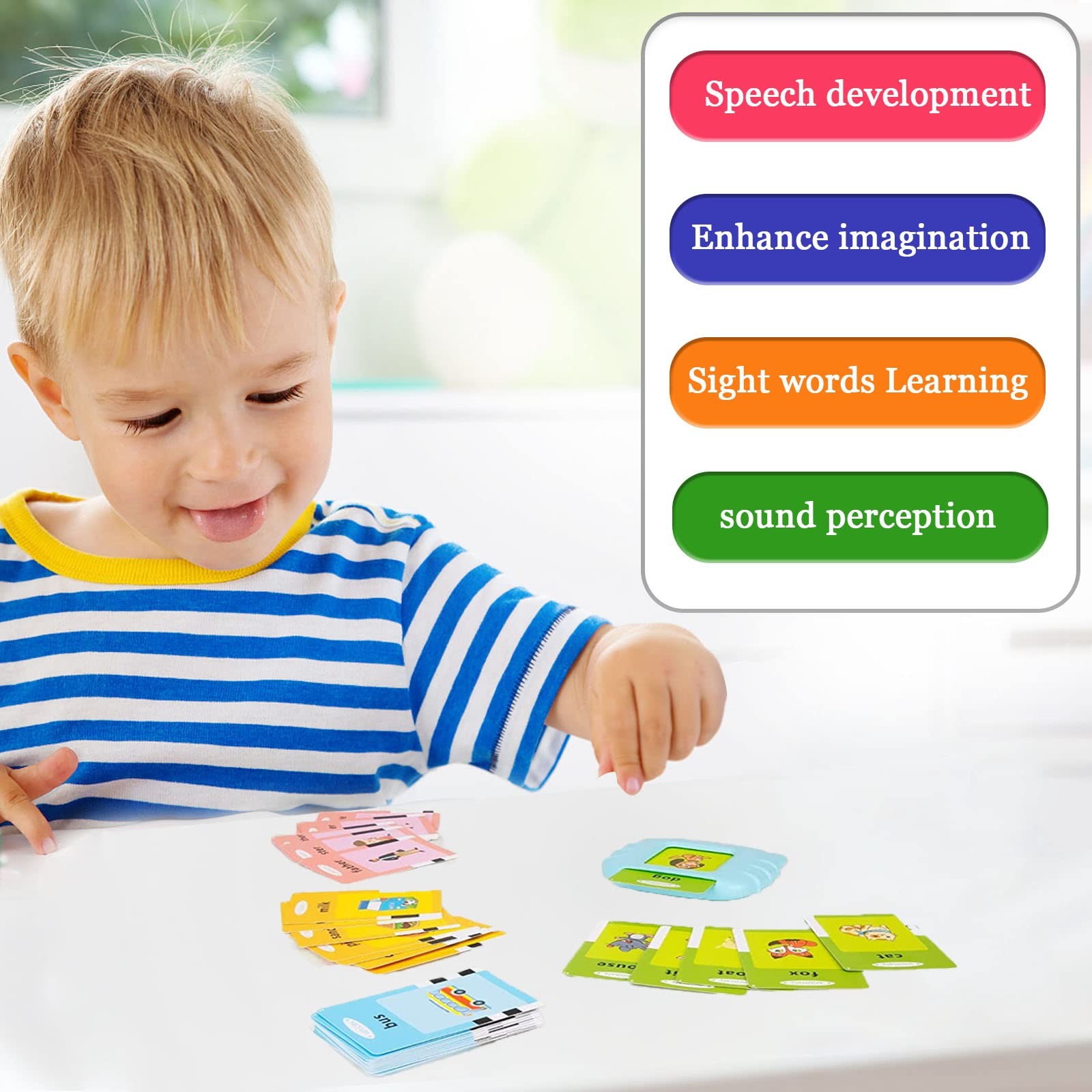 Startcan Talking Flash Cards for Toddlers 1 2 3 4 5, Speech Therapy Toys Auti…