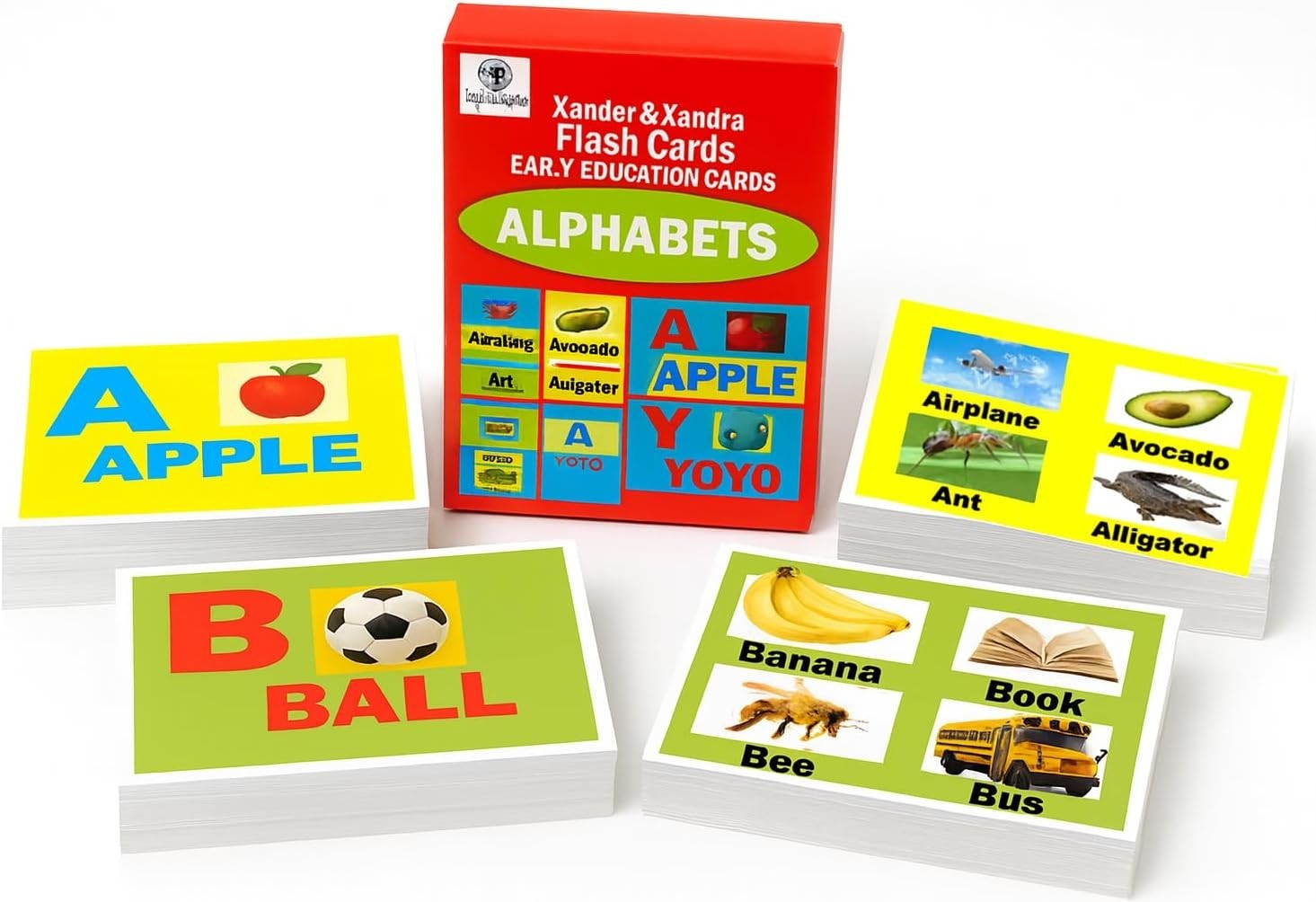 A–Z Alphabet Flashcards | Waterproof Double-Sided Durable Cards for Toddlers
