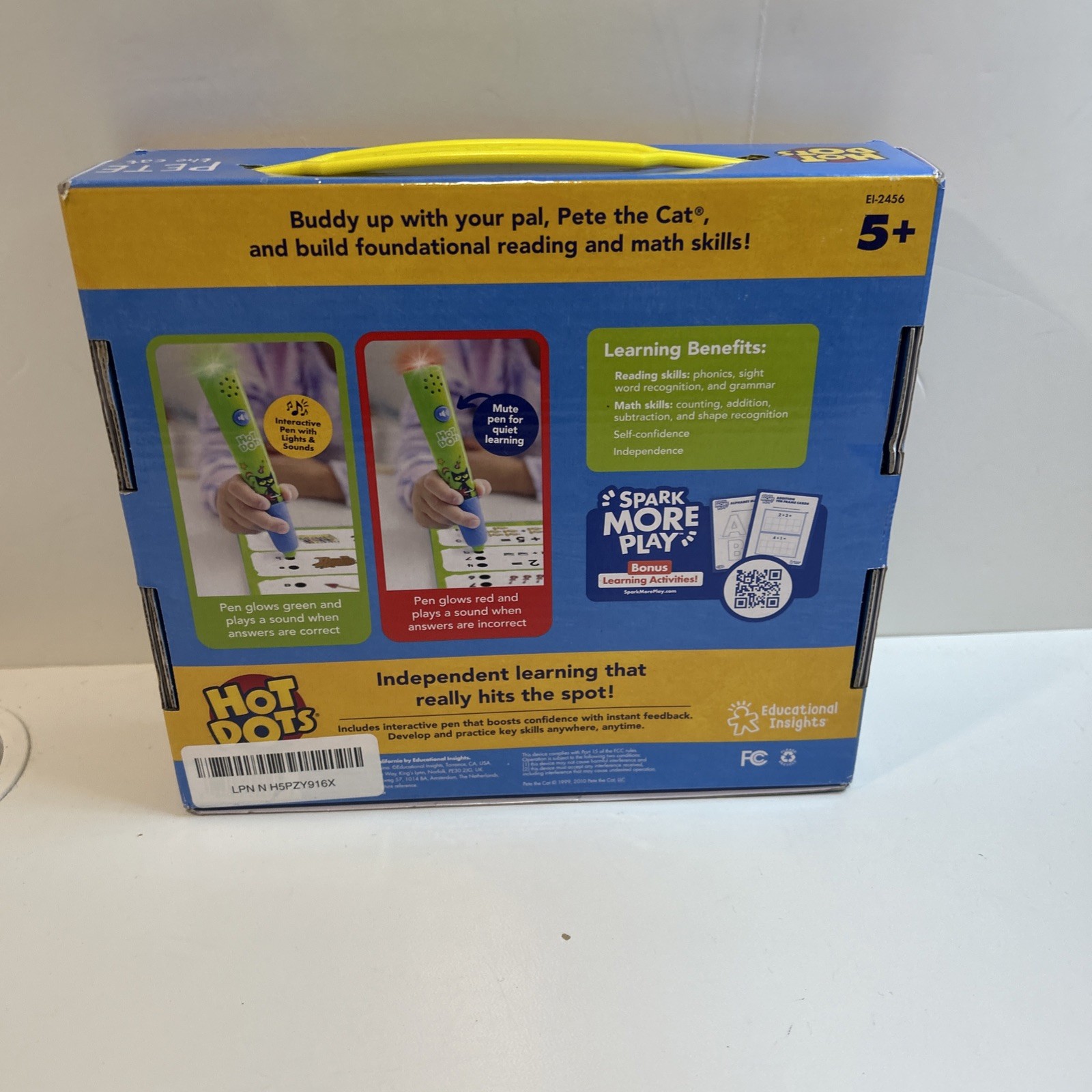 Hot Dots Pete the Cat Preschool Reading & Math Workbook – Kindergarten