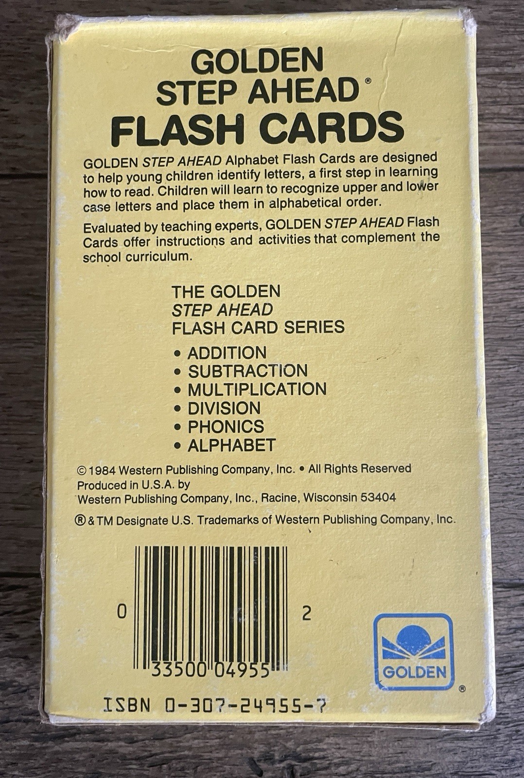 Golden Step Ahead Alphabet Flash Cards Letters 1984 Vintage SEALED