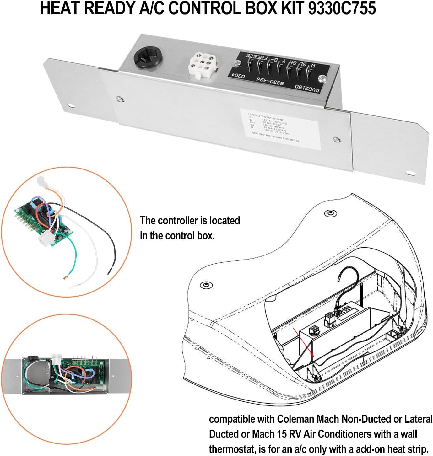 9330C755 Air Control Box Assembly Compatible with Coleman Ma-ch 15 RV A/C Air