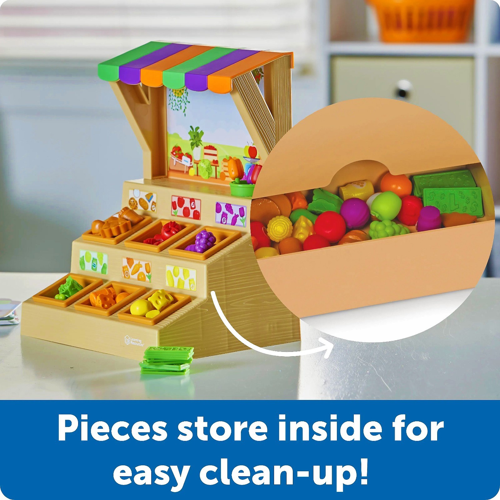 Learning Resources Mini Farmstand Sorting Set 63Pcs Educational Colorful Fun Toy