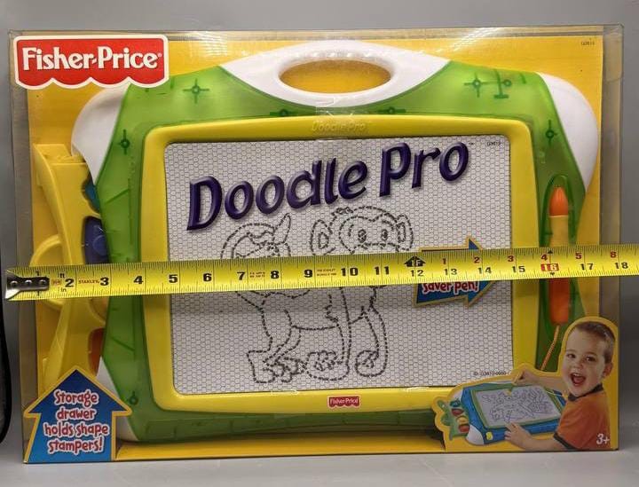 Fisher-Price Doodle Pro Magnetic Drawing Board Green Complete G5615