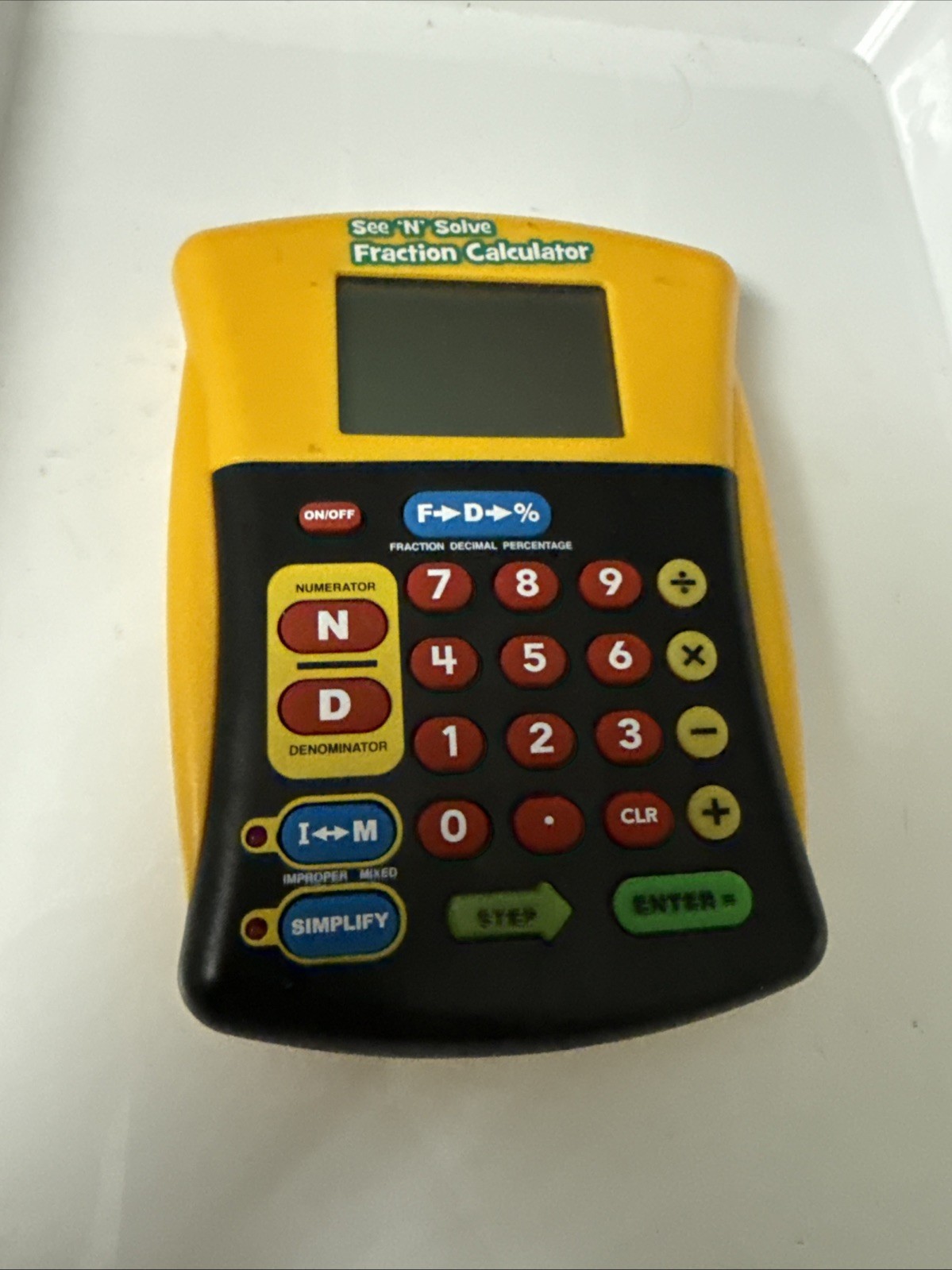 NEW Educational Insights See N Solve Fraction Calculator 8479 Grades 2+ Ages 7+