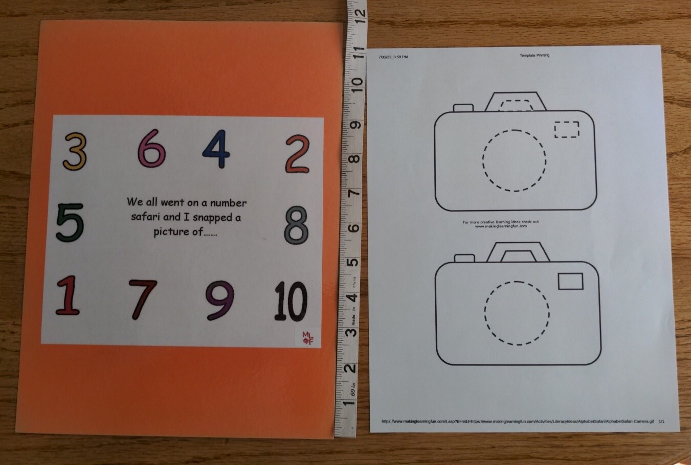 Alphabet Upper & Lower Case + digits laminated File folder game Play/Learn Mint