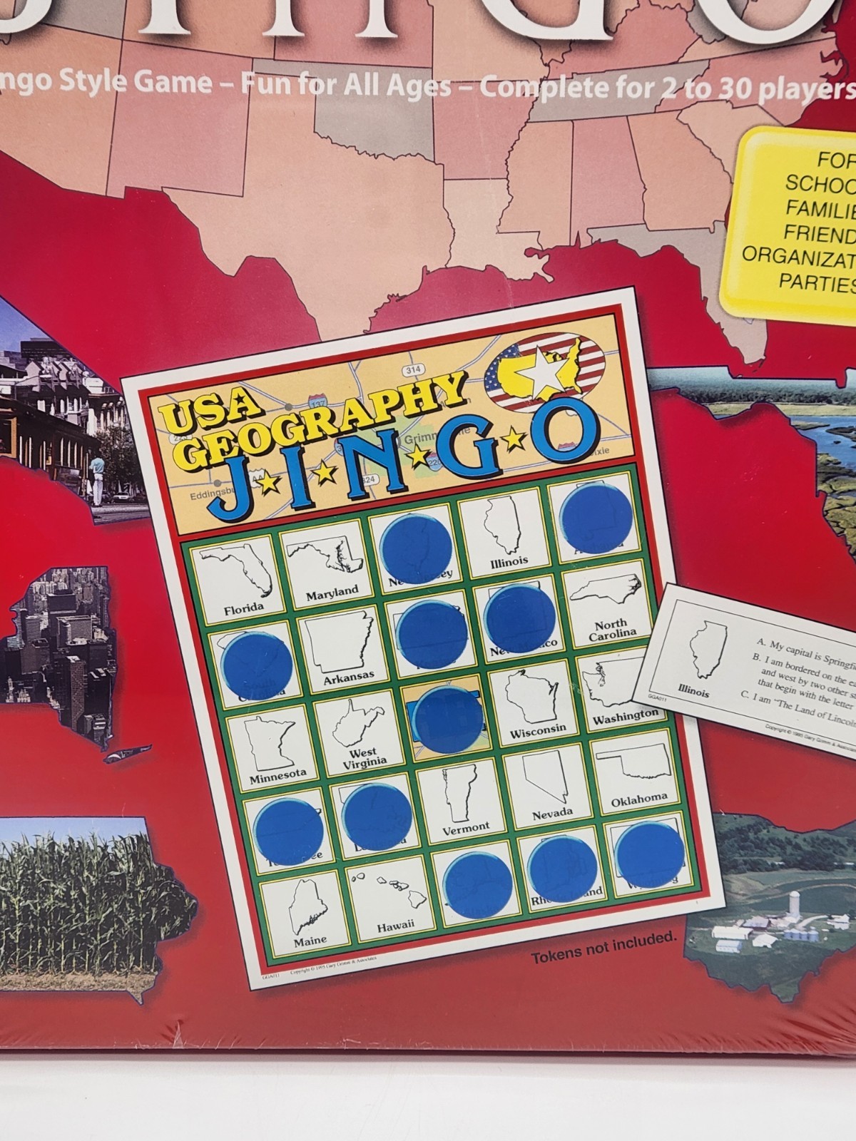 JINGO USA Geography Educational Bingo Style Game Gary Grimm & Associates