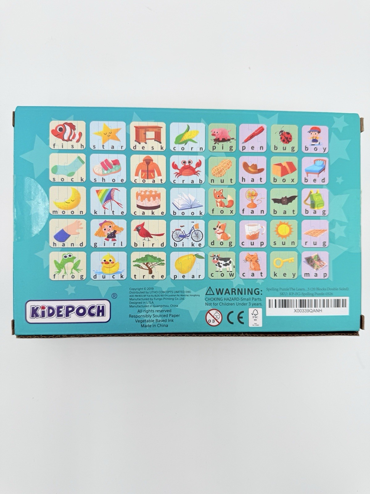 Kidepoch Spelling Puzzle Cards Educational Game 70 pieces