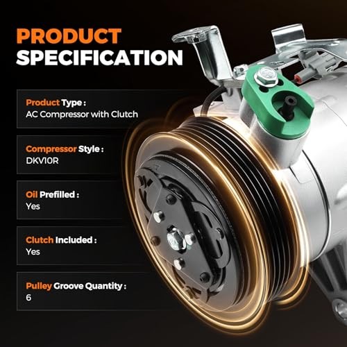 AC Compressor Compatible with Subaru Crosstrek 2016-2017 2.0L,Forester 2014-2018