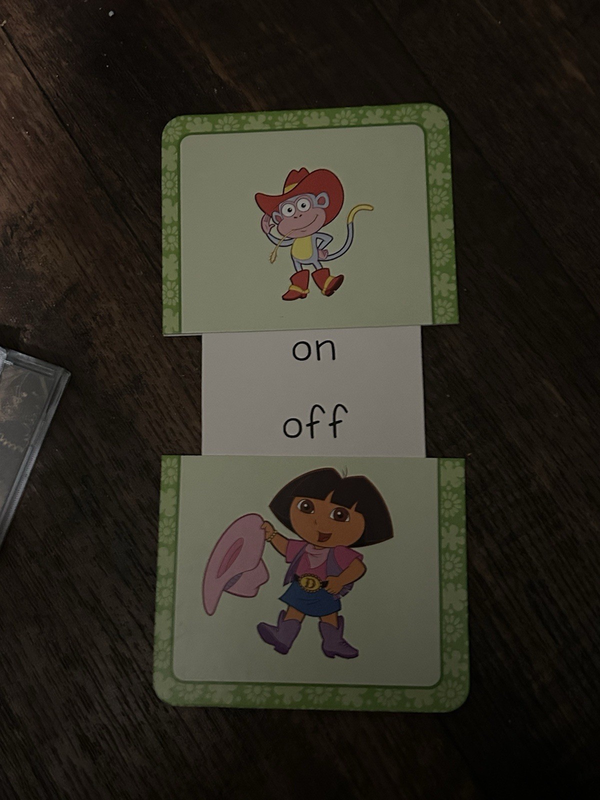 Y2K Dora the Explorer Opposites Flash Cards