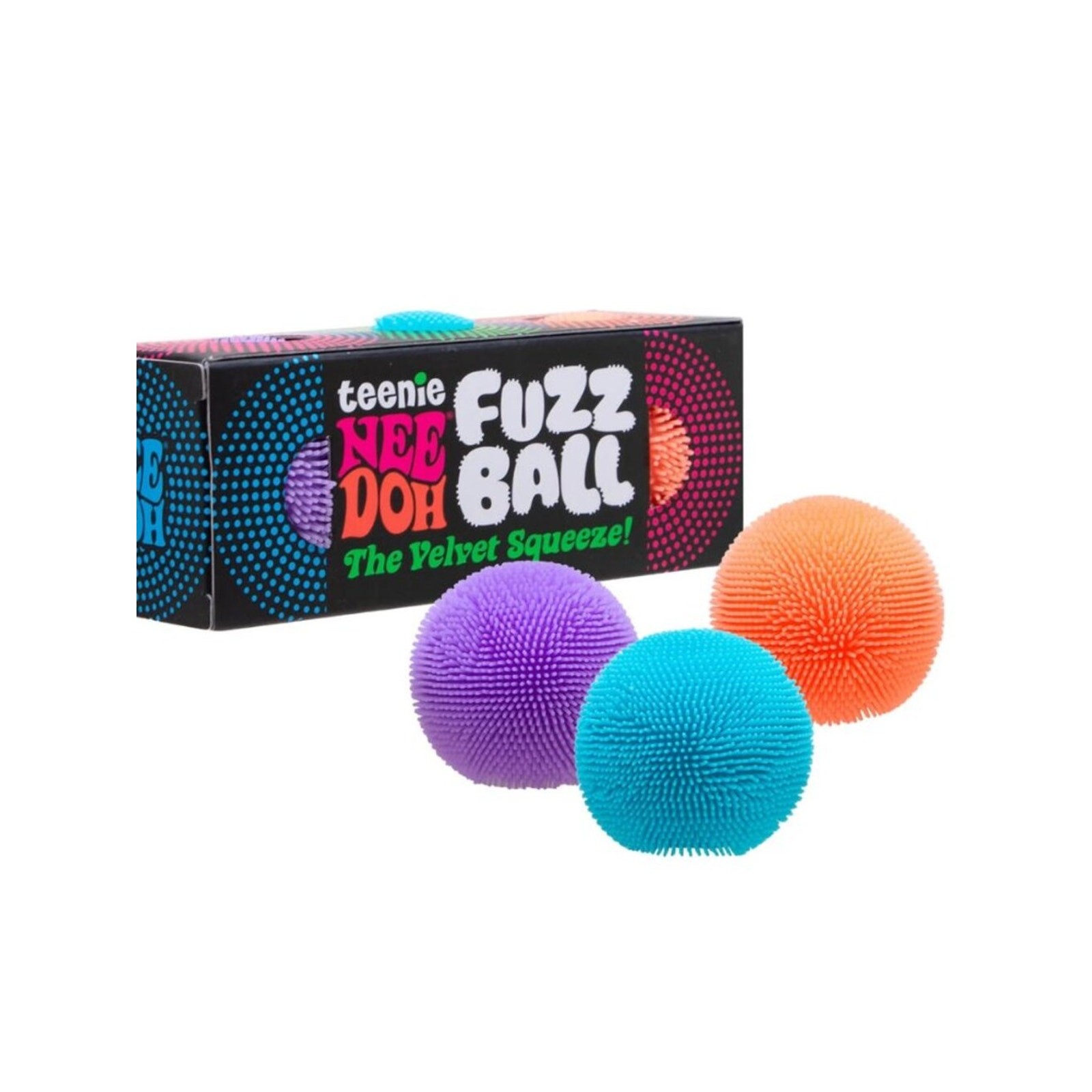 NeeDoh Teenie Fuzz Ball -Pack of 3 Mini Asst Colors – Sealed in BOX!