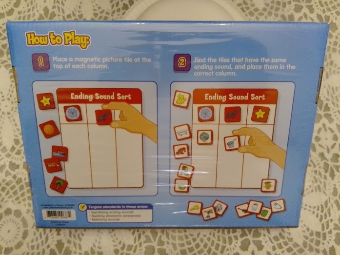 Lakeshore Magnetic Sound Sorting Board, Ending Sounds, Educational Game #LL438