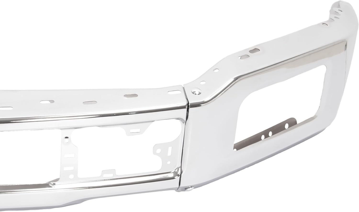18-20 Ford F150 Front Bumper Face Bar w/ Fog Light Hole Impact Bar Chrome