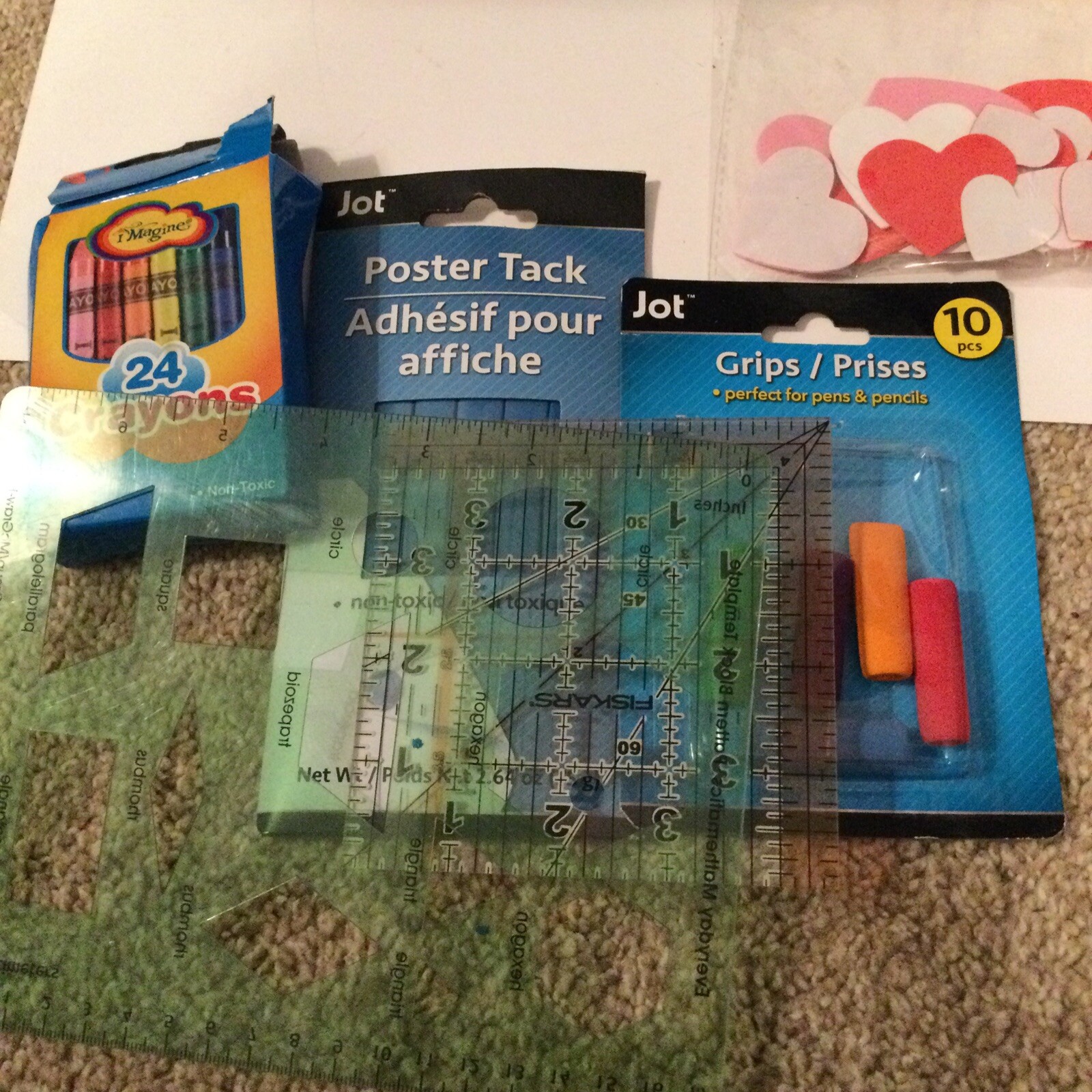 Educational supplies lot, money, calendar, paper, stickers, stencils 3rd Grade 4