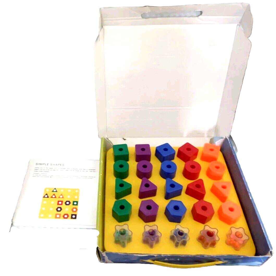 Vintage Discovery Toys Giant Pegboard in Box 20 Circles 5 Clear Stars 11 Cards