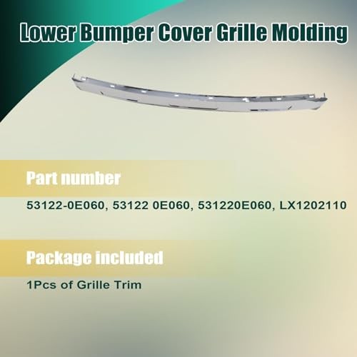 Chrome Bumper Lower Front Grille Trim Molding Compatible with Lexus RX350