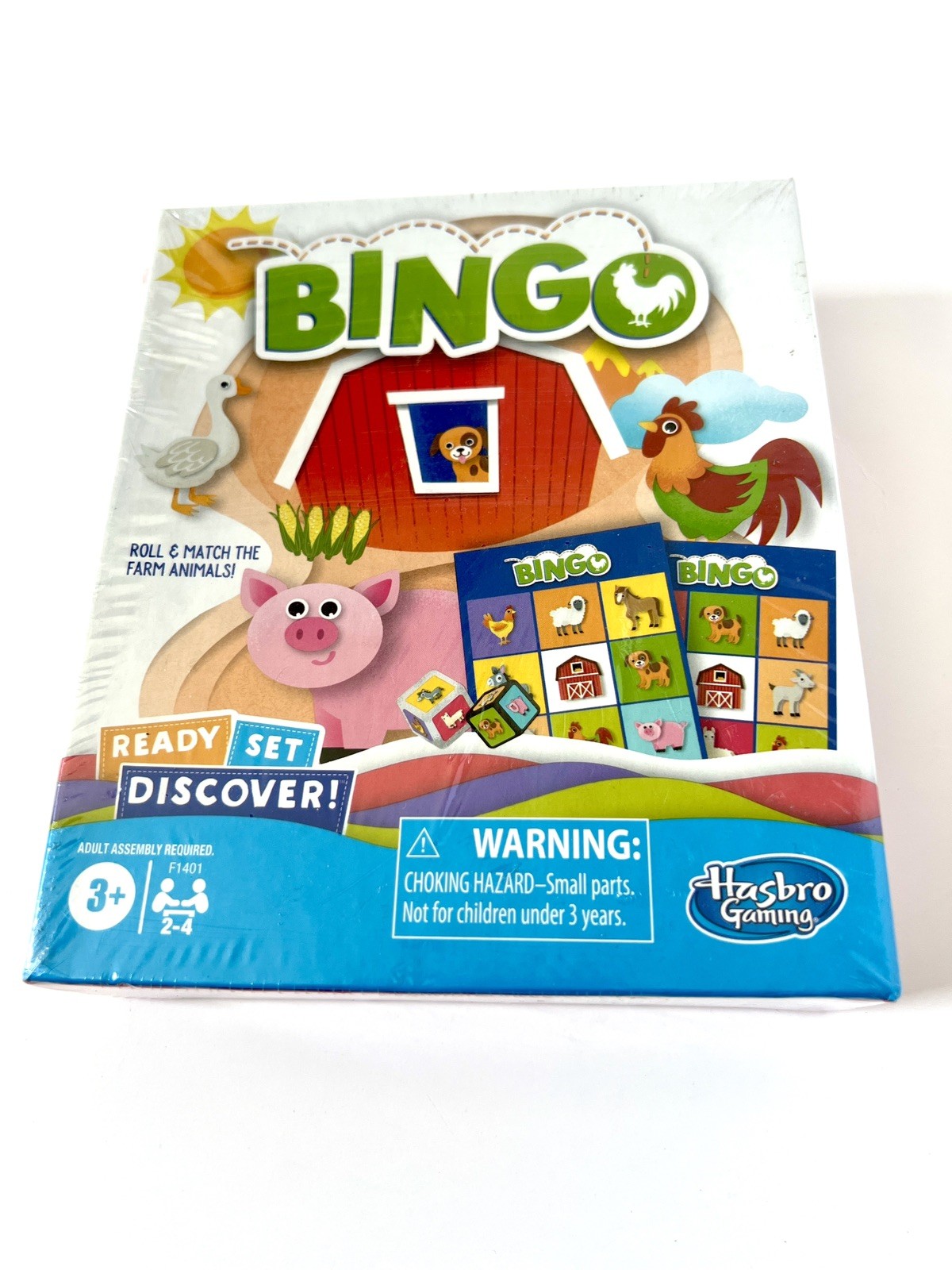 Hasbro Gaming Bingo Game Farm Animals 2020 Ready Set Discover! Brand New