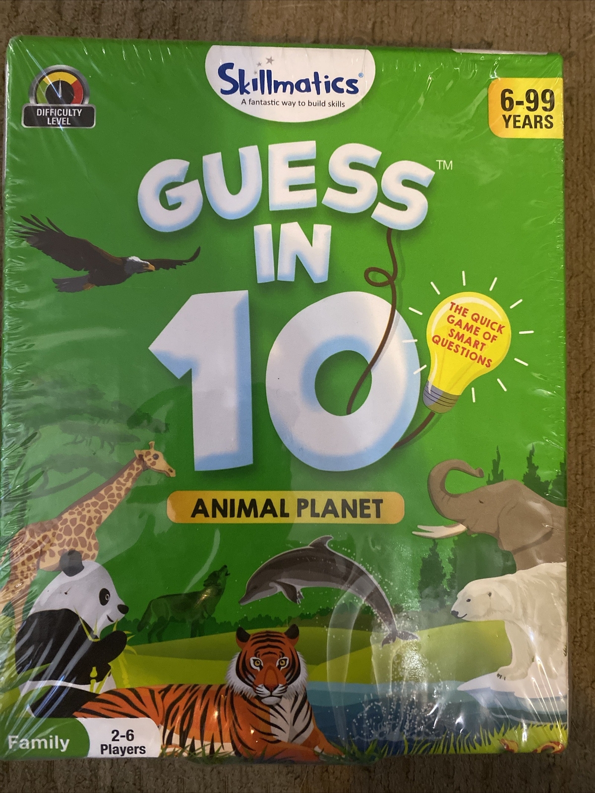 (NIB Sealed) Skillmatics Guess in 10 Animal Planet Card Game