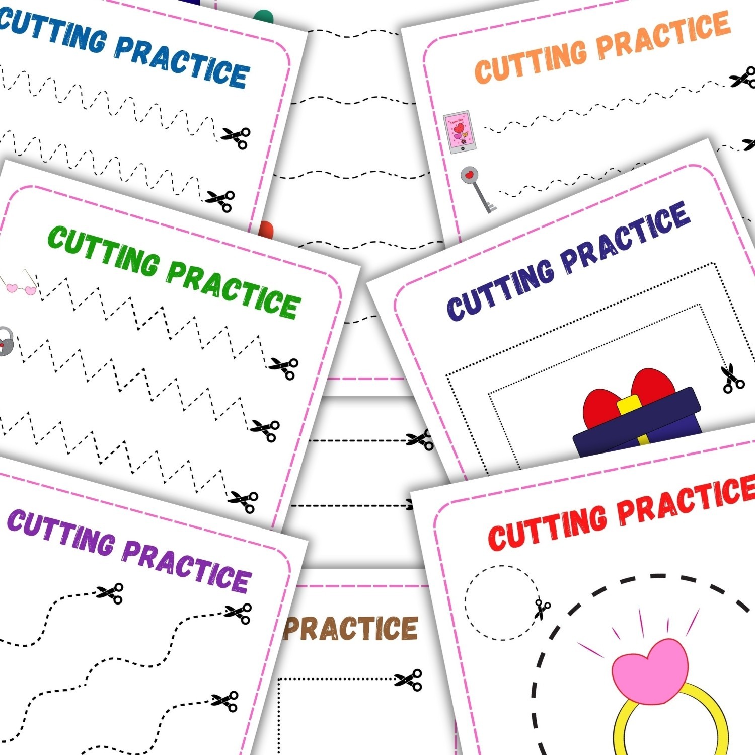 Kids Scissor Skills | Printable Cutting Worksheets for Preschool & Kindergarten