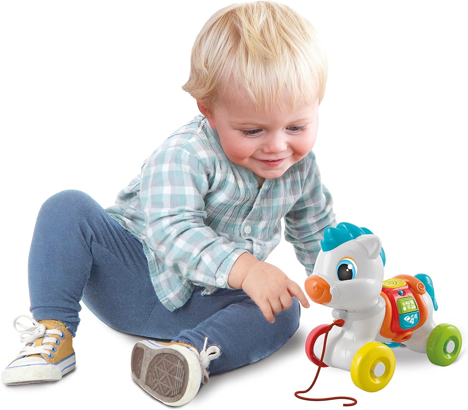 Clementoni- Along Pony Development & Activity Walker: First Steps Animal Push an