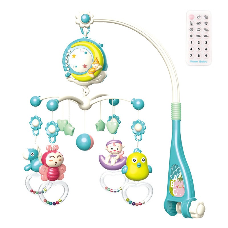 Baby Rattles Crib Mobiles Toy Holder Rotating Mobile Bed Bell Musical Box Projec