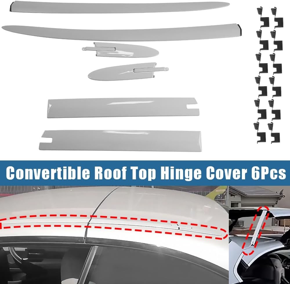 6Pcs Left and Right Side Convertible Roof Top Hinge Covers Compatible with BMW