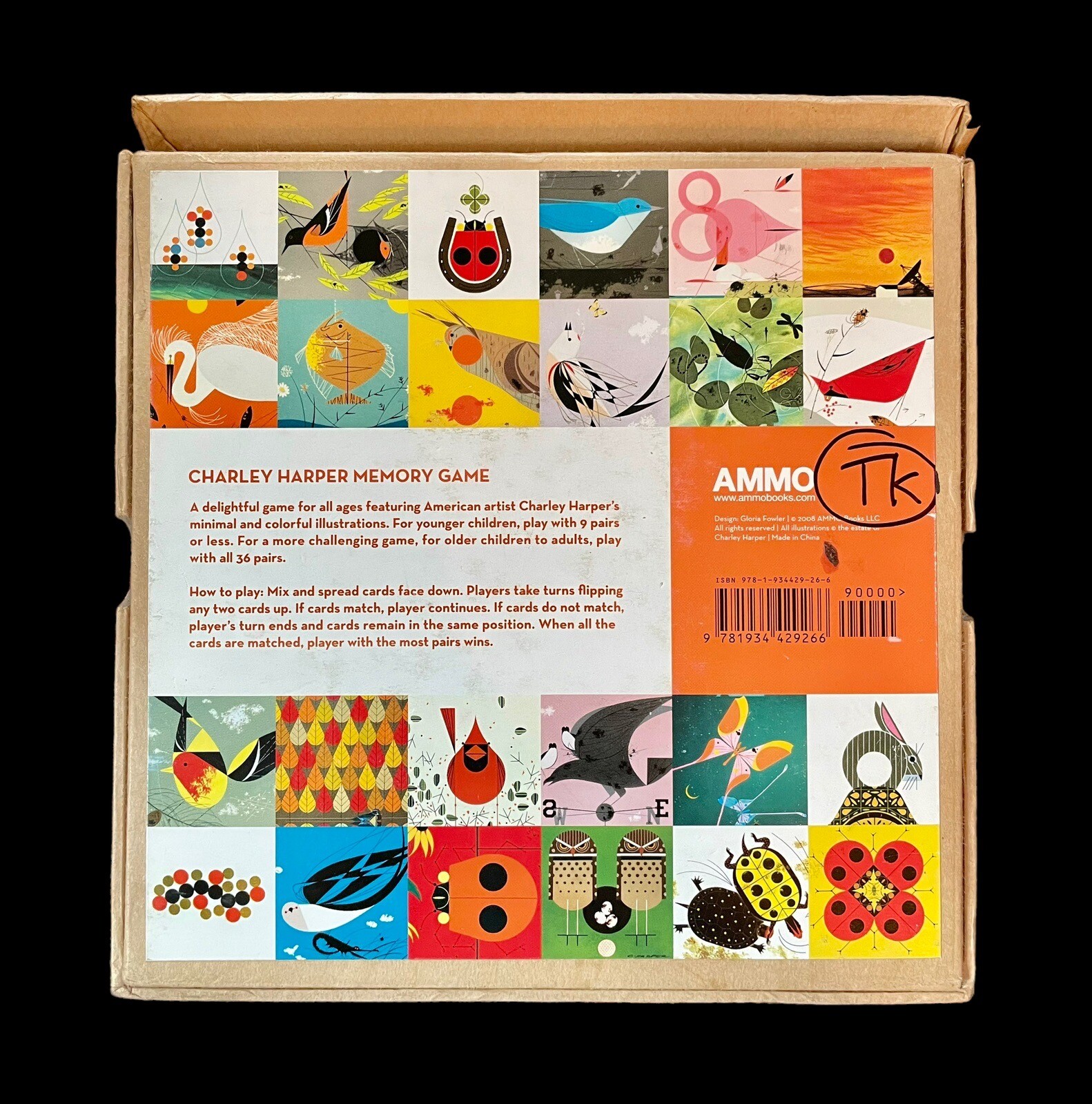 American Artist Charley Harper Memory Game Ammo Books Nature Scenes Rare MCM