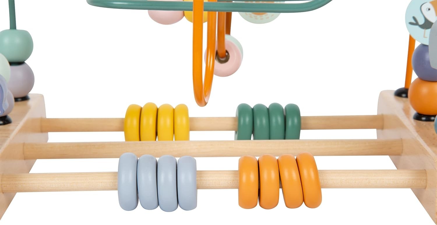 Small Foot 11956 Safari Wooden Motor Skills Toy for Children with 3 Metal Bows f