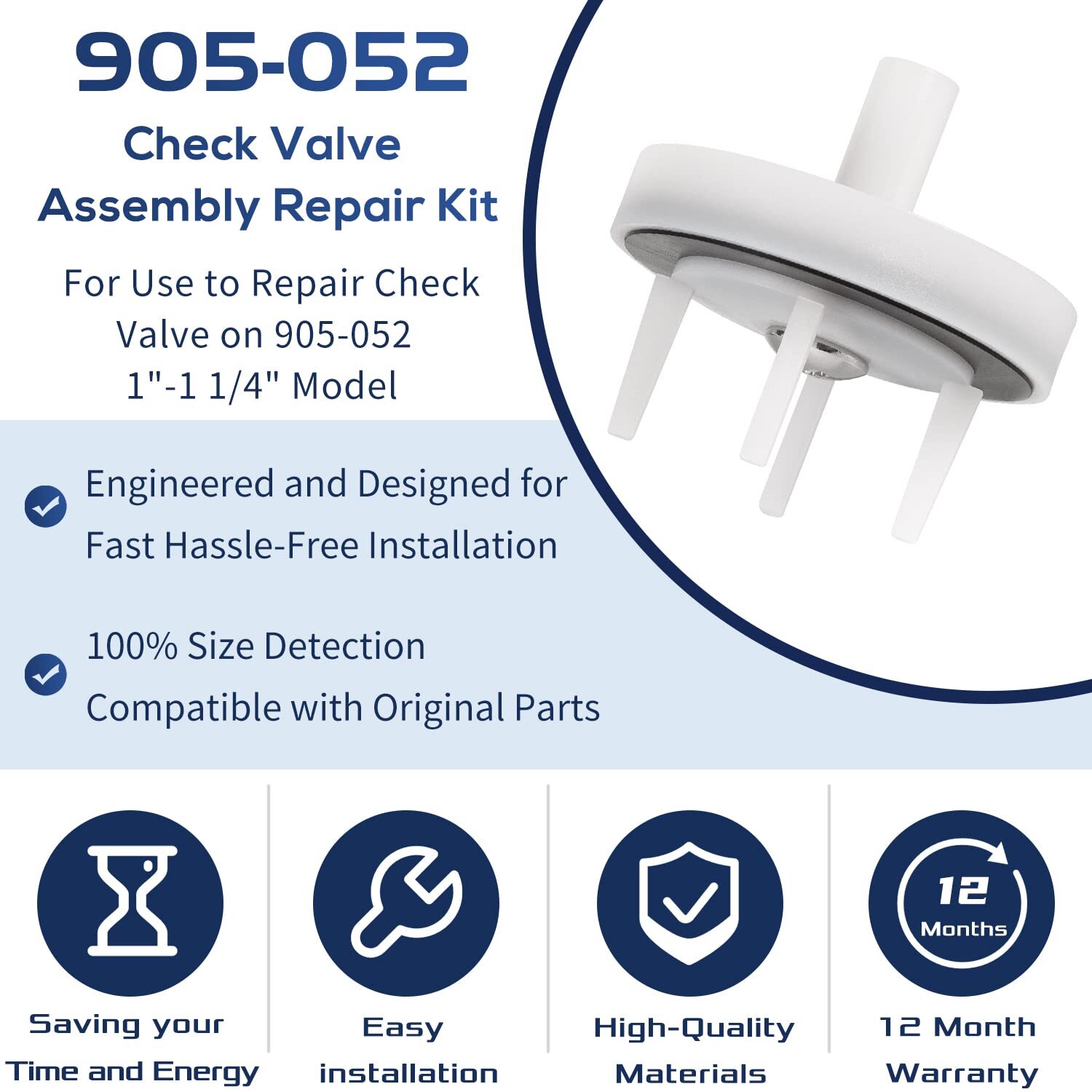 905-052 765 Check Valve Assembly Repair Kit Fit for Febco Model 1″-1-1/4″ In …
