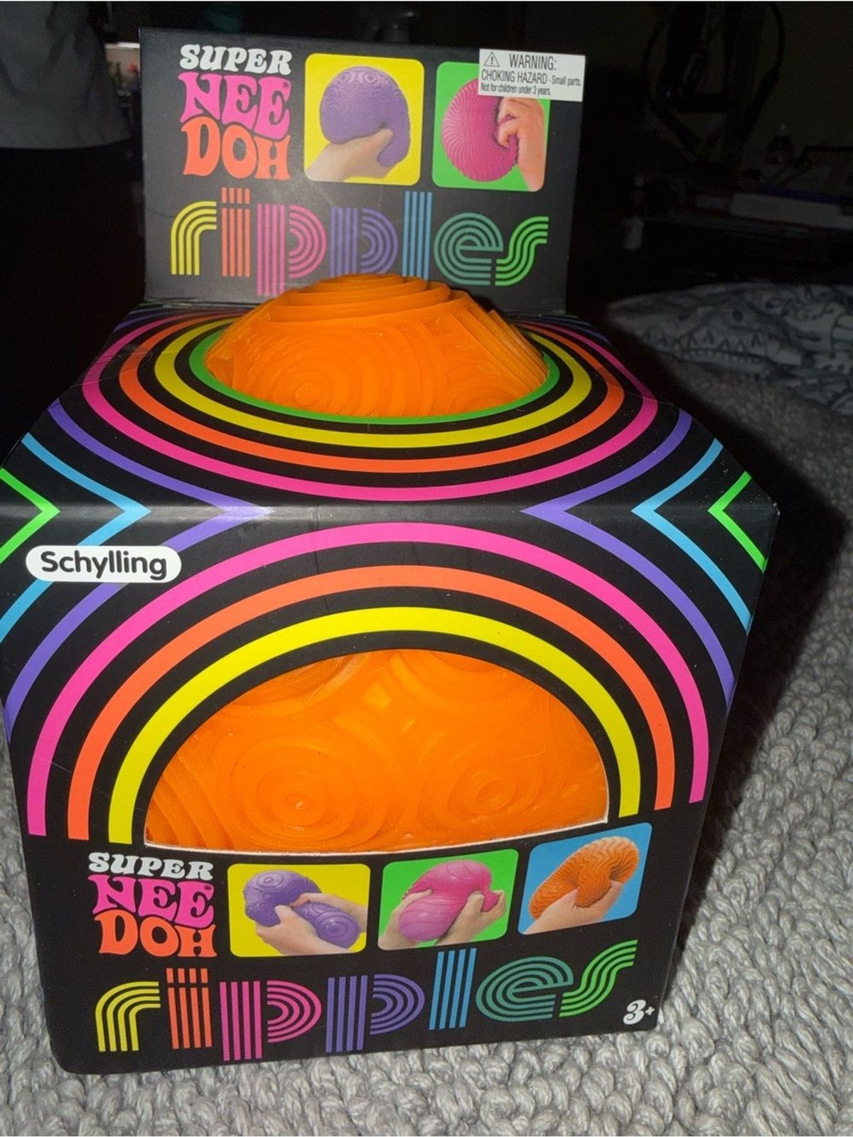 Schylling Super NeeDoh Ripples Orange Stress Toy