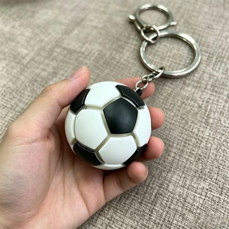 Pocket Size Football Shape Keychain Soccer Ball Fidgets Toy Backpack Pendants