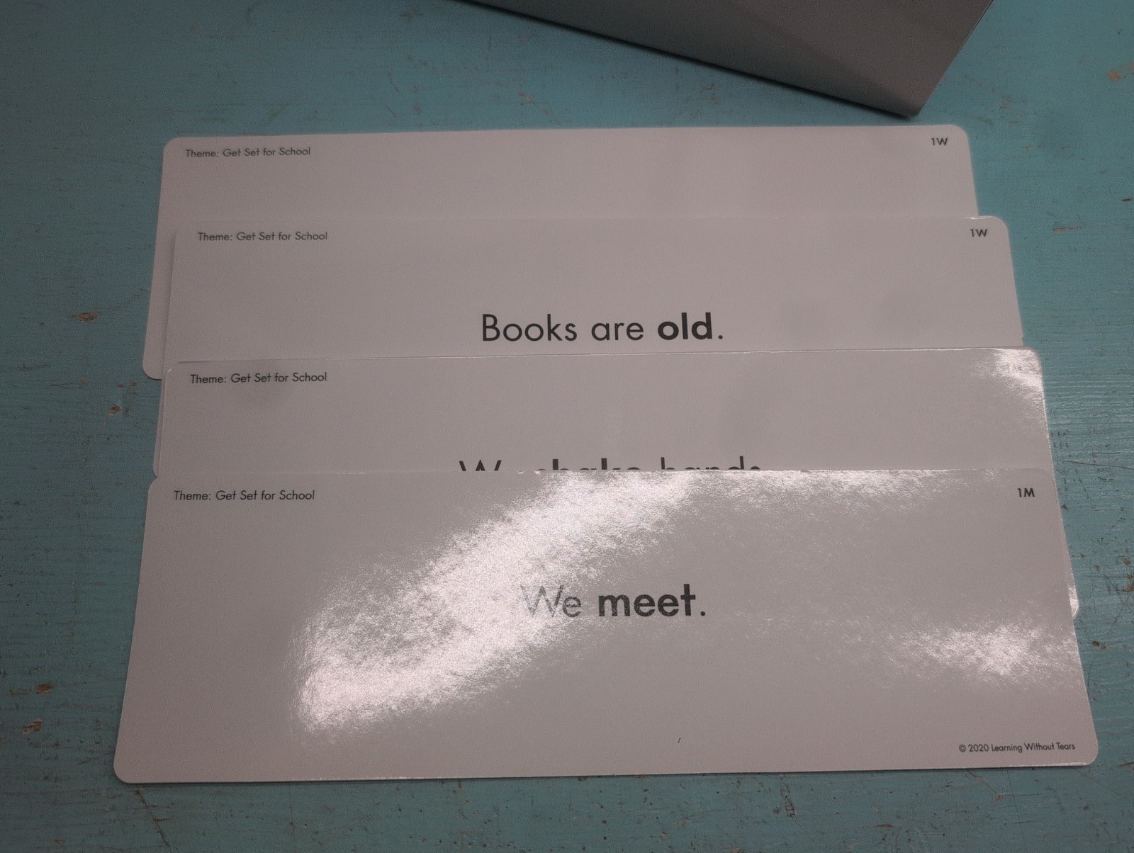 Word Time – Learning Without Tears – Laminated Cards – Literacy Teacher Student