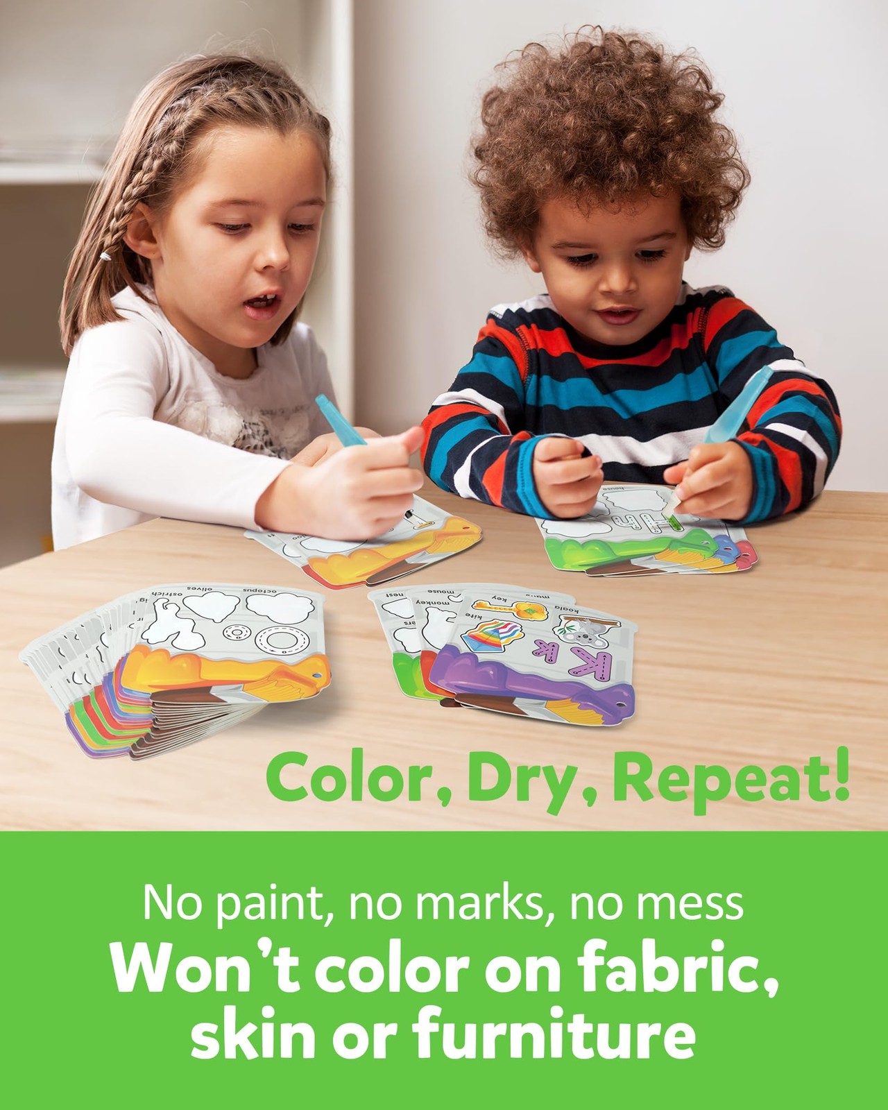 Coogam Water Painting Cards with Learning 8.27 inches x 11.81