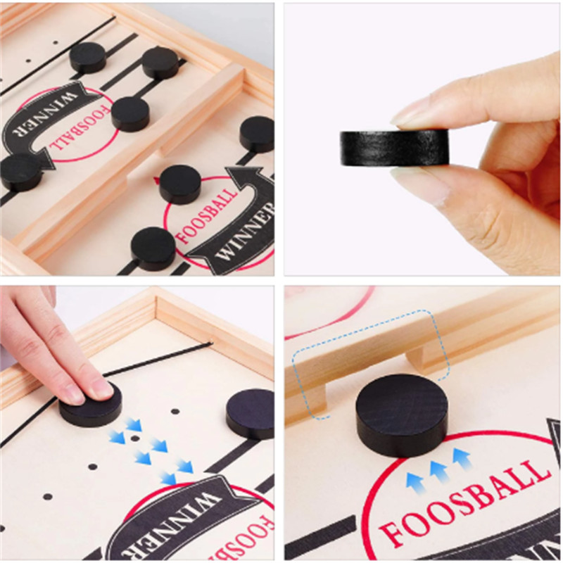 Fast Sling Puck Game Paced Desktop Winner PK Game Board Family Toys Child Gift