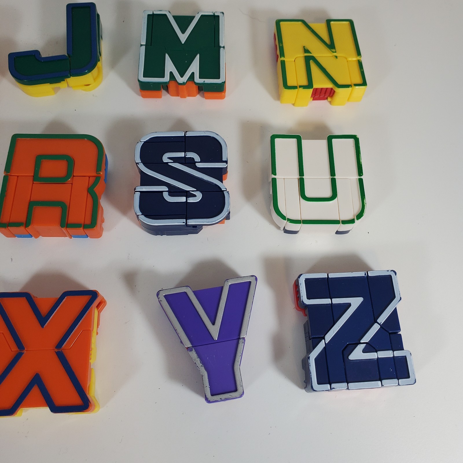 Alphabots Lot 15 Transforming Alphabet Letters Learning Toy Robots Vintage