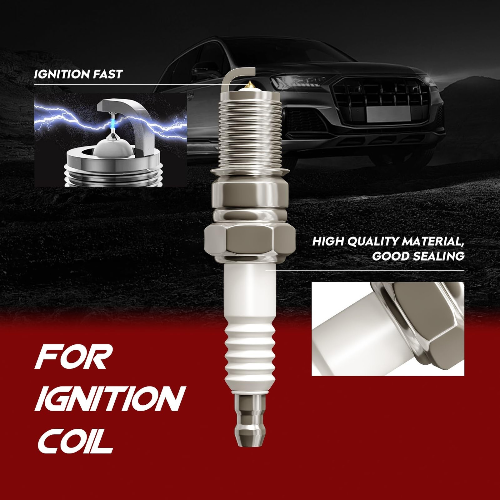 6 Sets Black Ignition Coil and Iridum Spark Plug Fit for Acura TL 2009-2014, …