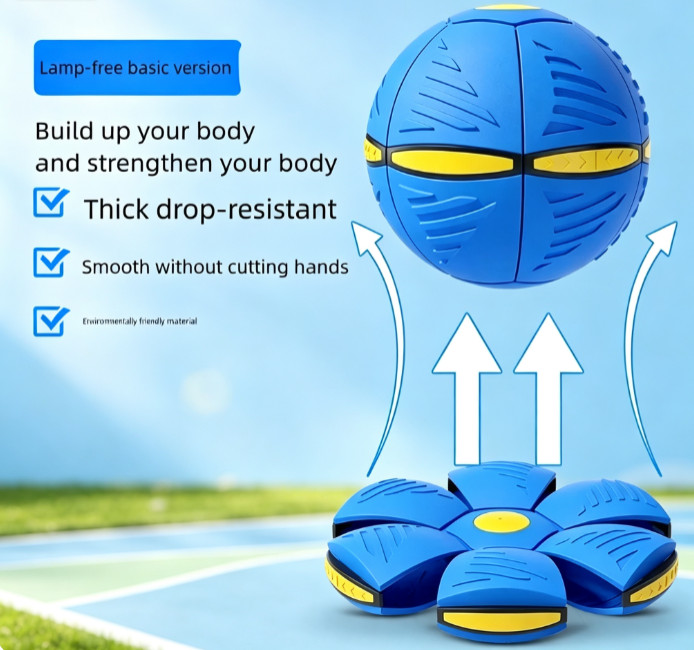 Blue Magic Stomp Flying Saucer Ball Kids Outdoor Interactive Toy