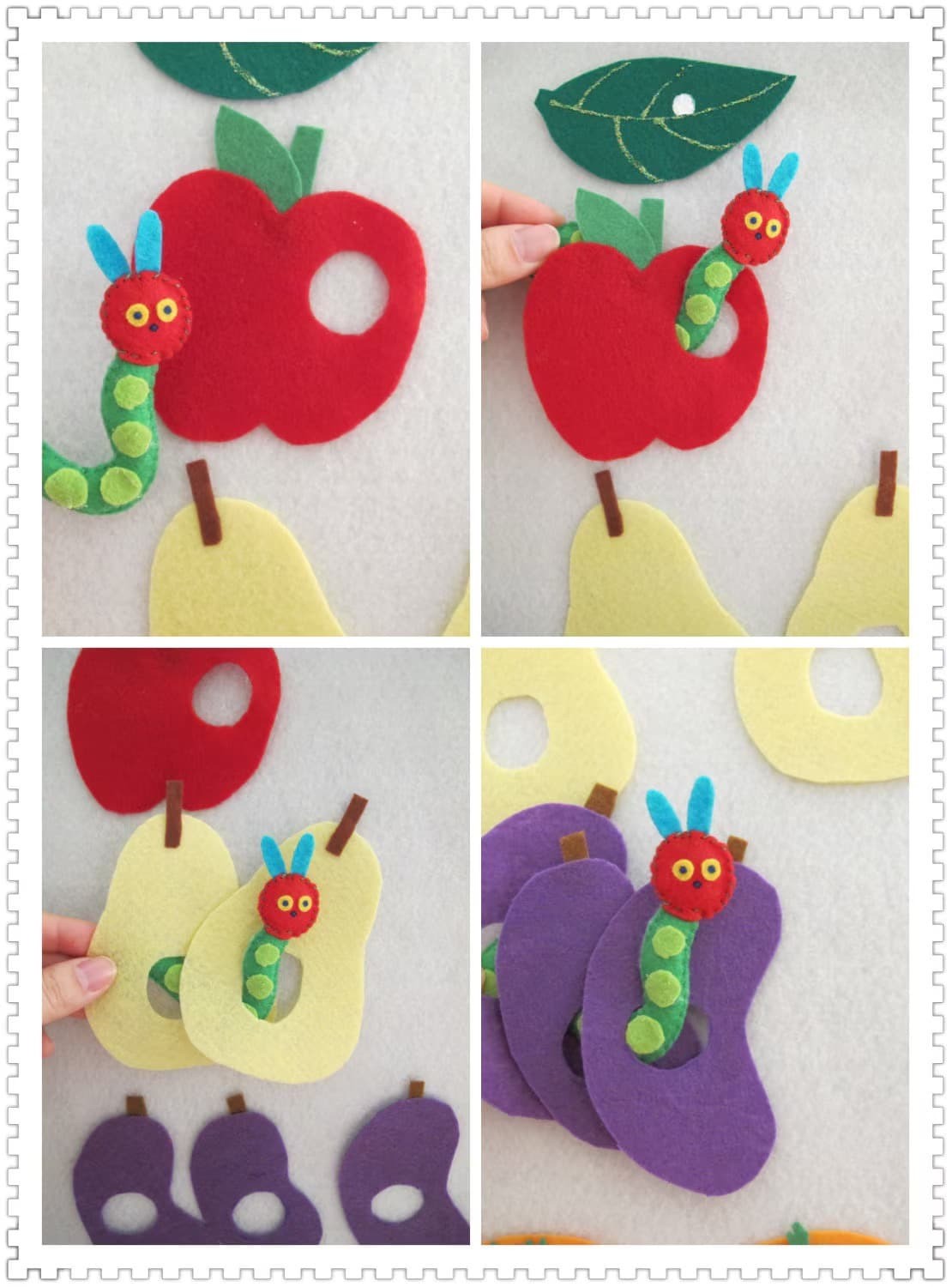 The Very Hungry Caterpillar Felt Story Set for Kids with Teaching Guide – Felt B