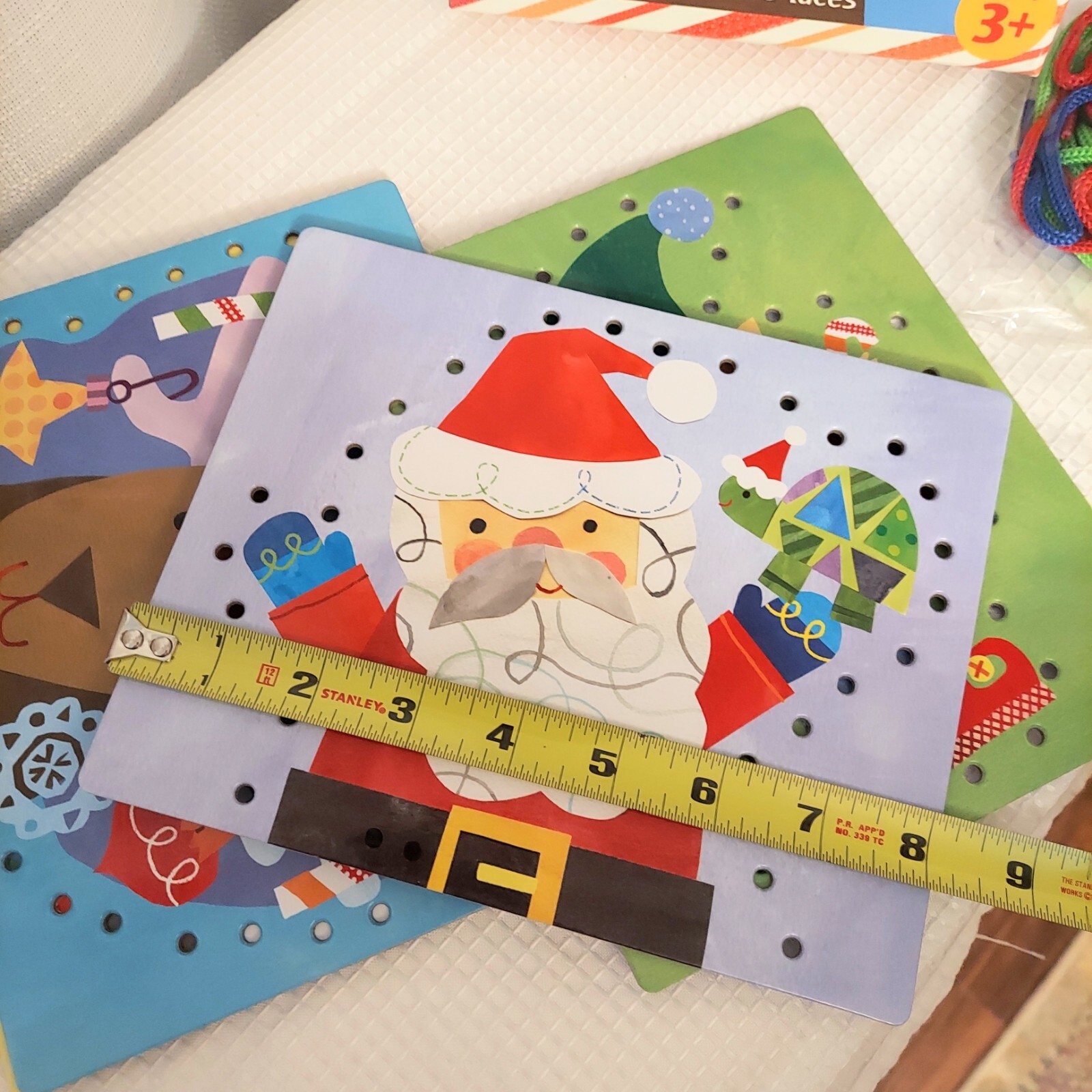 Fa La La Lacing Cards Kids Craft Hand Eye Coordination Christmas Holiday 2014