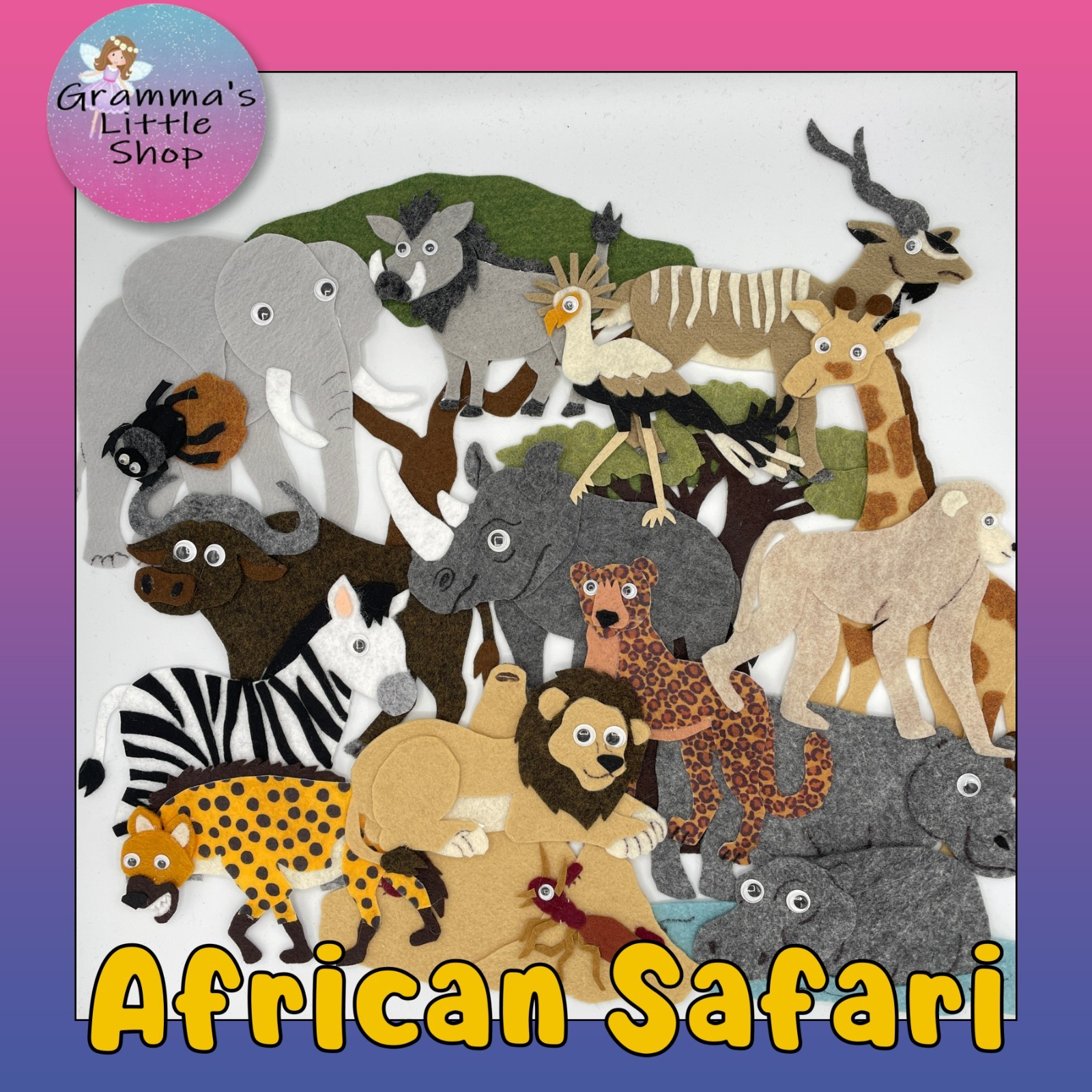 African Safari Felt Story Set