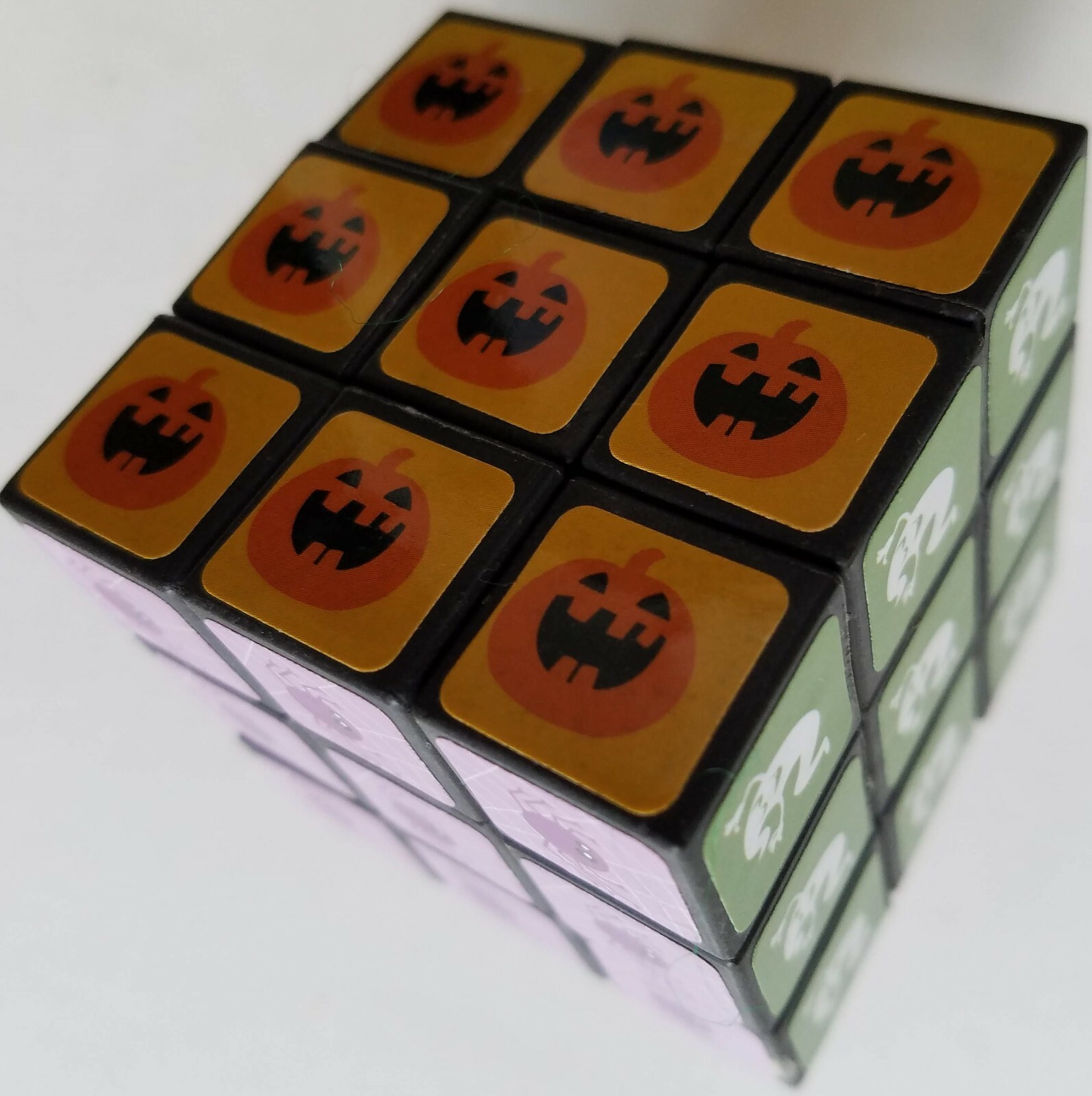 Magic Cube Twist Puzzles 3D Halloween 2.2” w Spooky Icons