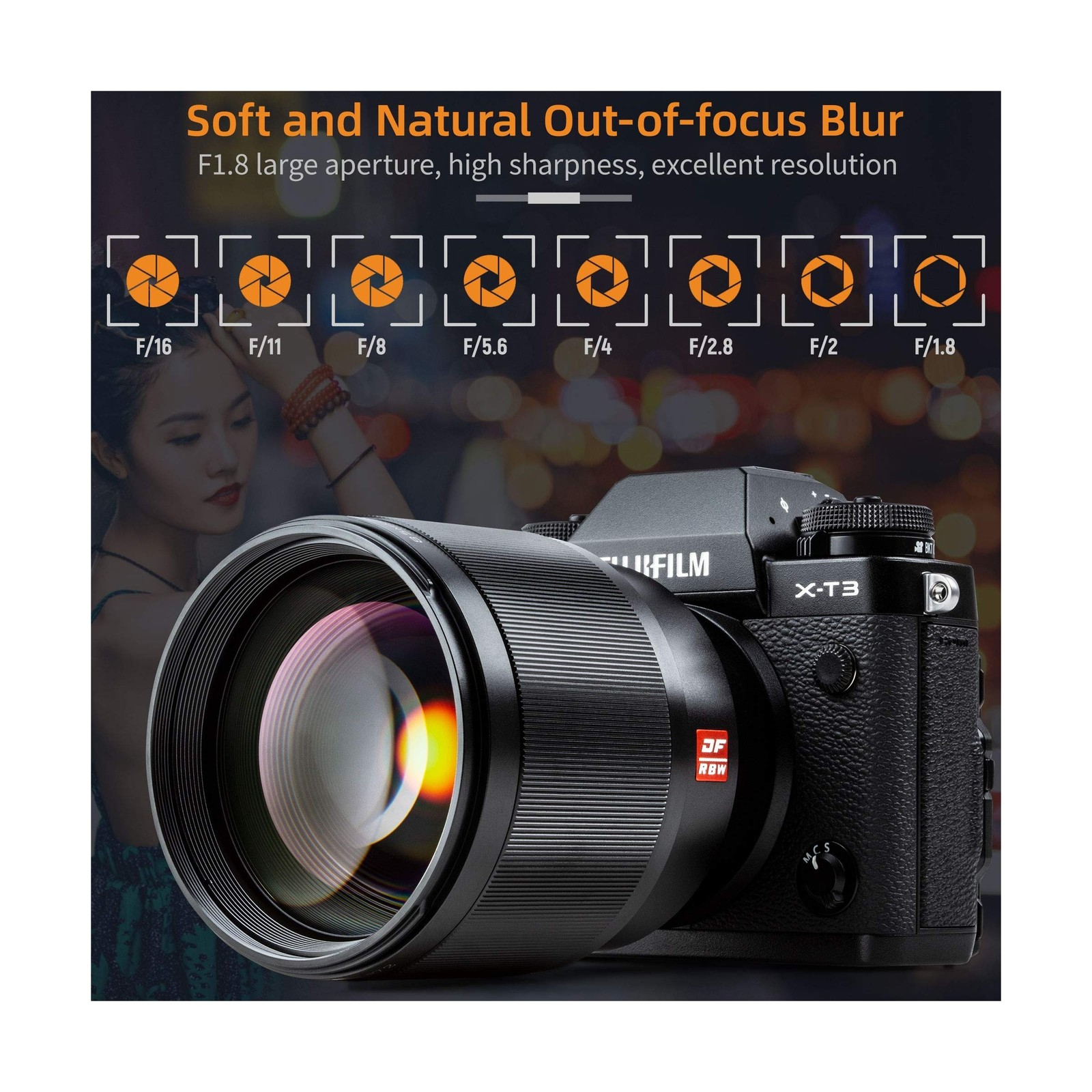 VILTROX 85mm f1.8 Mark II for Fuji x Mount 85mm ii Lens AF Auto Lens Portrait…