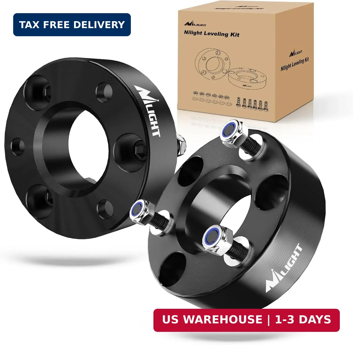 Nilight 2.5 inch Front Leveling Kit Lift Strut Spacers for 2006-2023 Dodge Ram 1