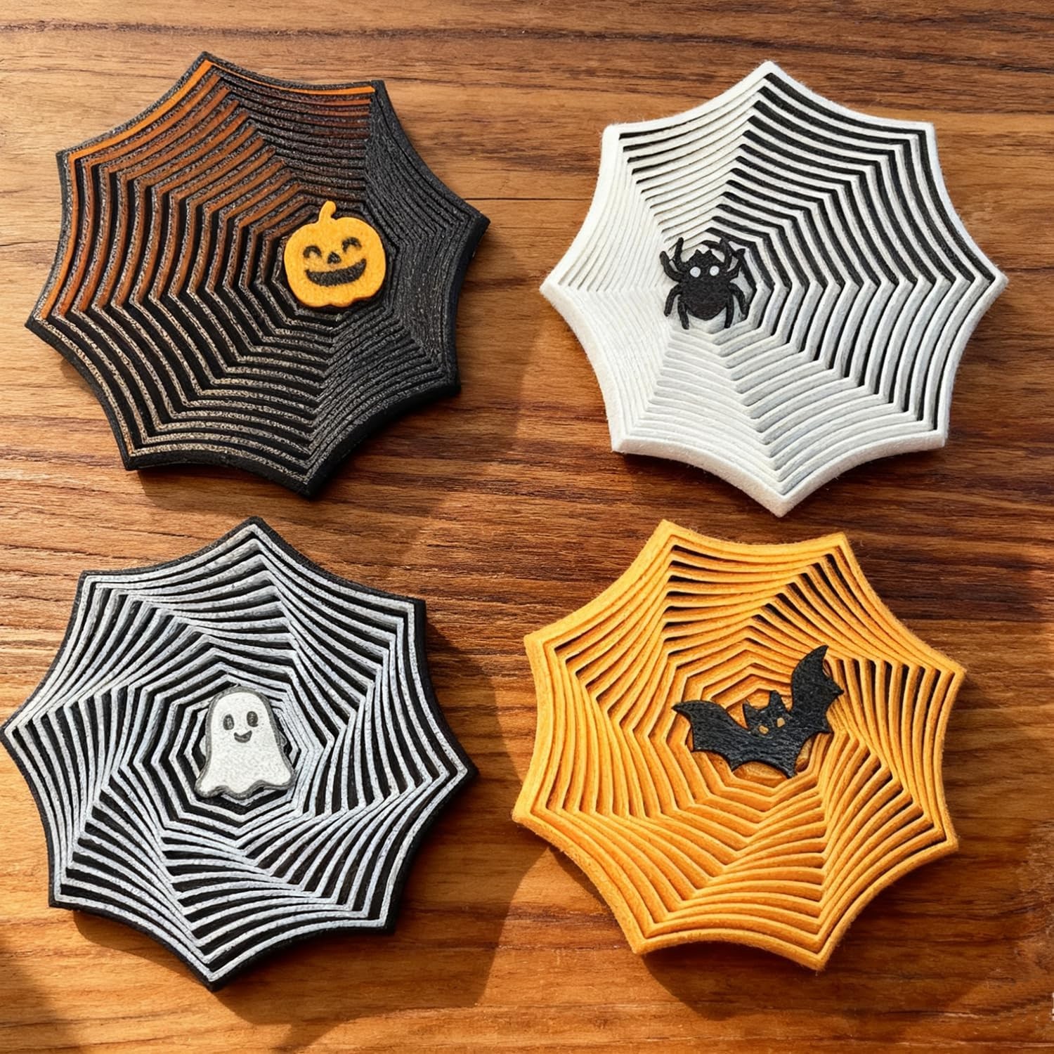 Stress-Relieving Visual Bat-Engraved Fun Safe-To-Use Spider Web Twist Fidget Toy