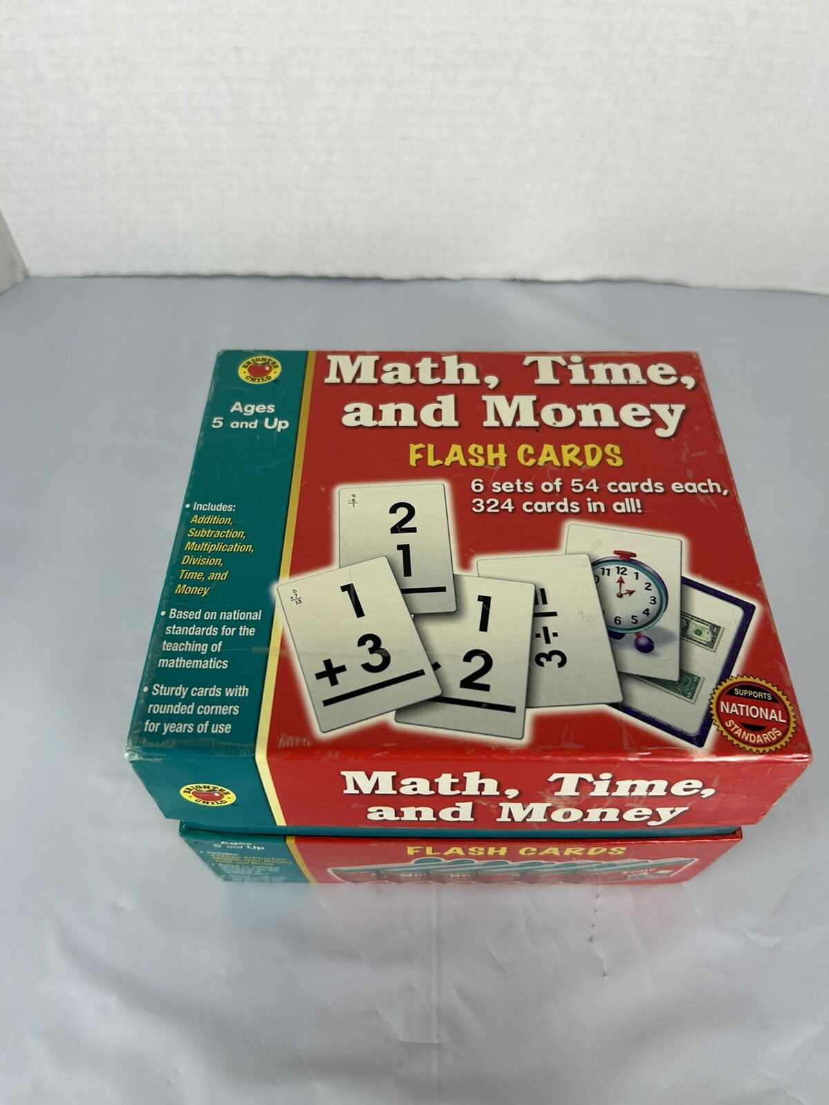 Brighter Child Flash Cards Math Time and Money Teachers Home School