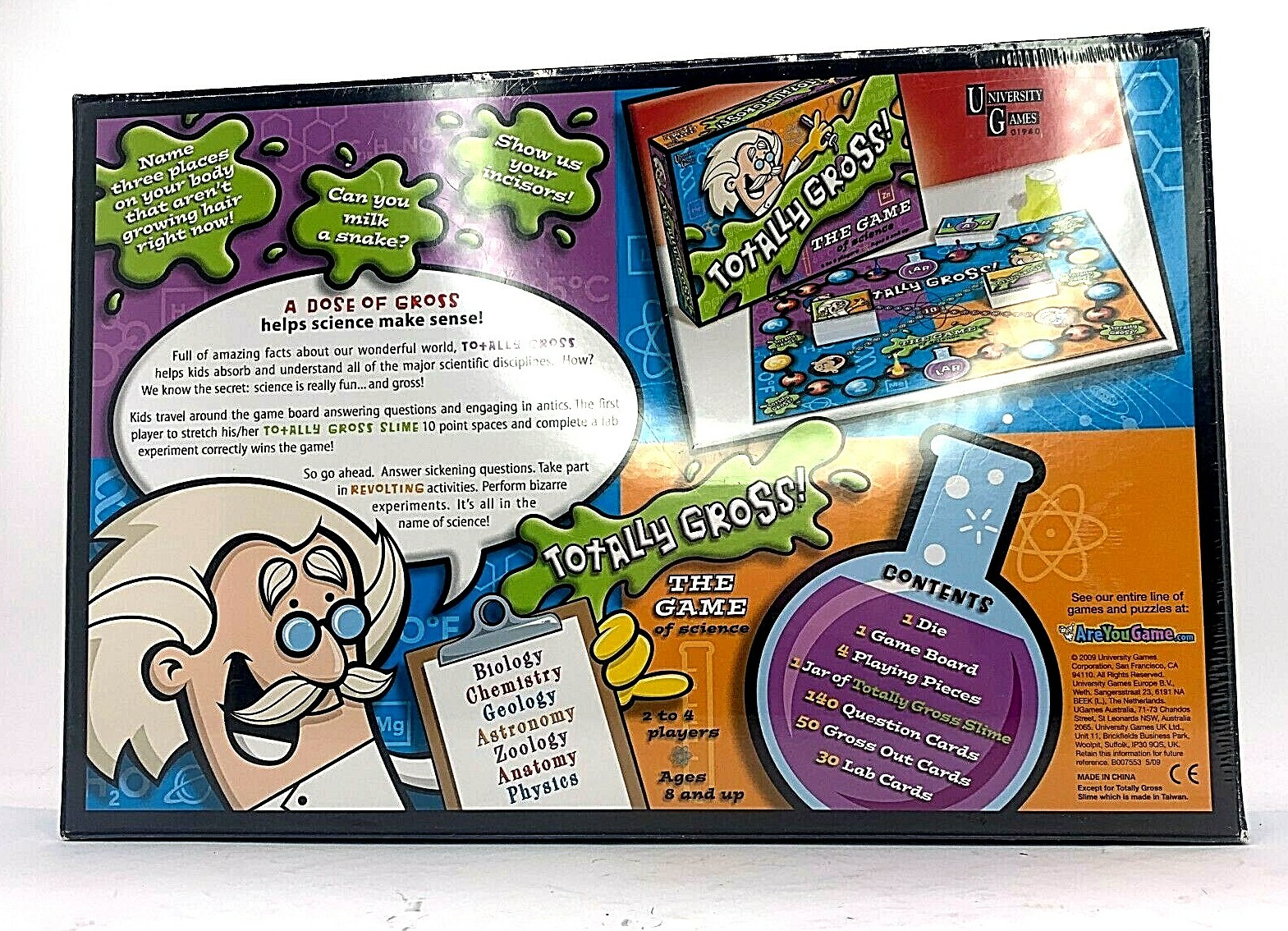 Totally Gross- The Game of Science Board Game Ages 8 and Up