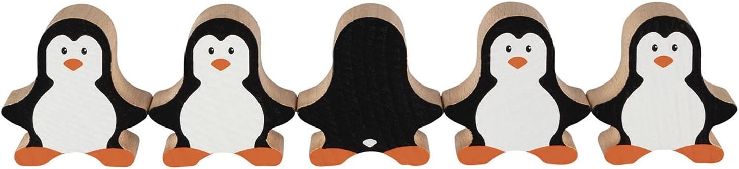 Goki 58683 Penguin Set Stacking and Fit Toys, Multi-Coloured (Multi-Coloured)